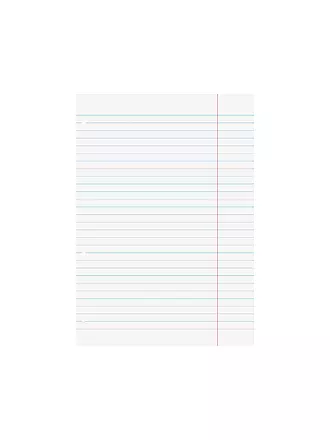 BRUNNEN VERLAG | Recharges pour classeur à anneaux - 50 feuilles lignées avec marge de correction | 